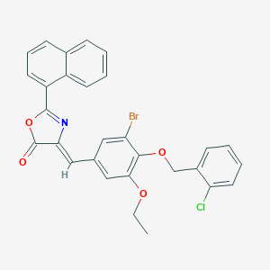 4-{3-bromo-4-[(2-chlorobenzyl)oxy]-5-ethoxybenzylidene}-2-(1-naphthyl)-1,3-oxazol-5(4H)-one