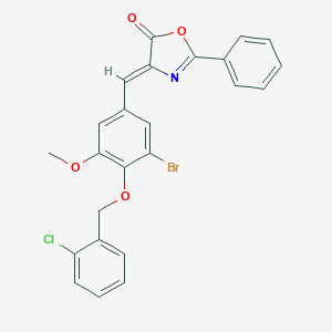 4-{3-bromo-4-[(2-chlorobenzyl)oxy]-5-methoxybenzylidene}-2-phenyl-1,3-oxazol-5(4H)-one