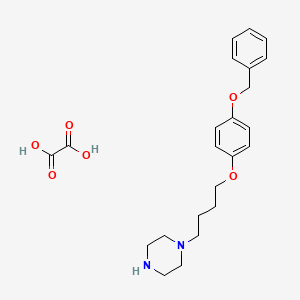 molecular formula C23H30N2O6 B4076170 1-{4-[4-(benzyloxy)phenoxy]butyl}piperazine oxalate 