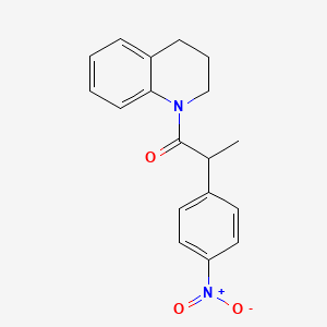 molecular formula C18H18N2O3 B4076171 1-[2-(4-nitrophenyl)propanoyl]-1,2,3,4-tetrahydroquinoline 