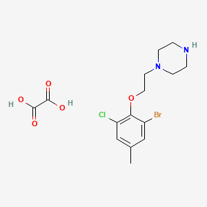 1-[2-(2-bromo-6-chloro-4-methylphenoxy)ethyl]piperazine oxalate