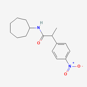 molecular formula C16H22N2O3 B4076250 N-cycloheptyl-2-(4-nitrophenyl)propanamide 