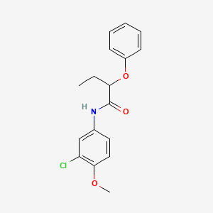 molecular formula C17H18ClNO3 B4076262 N-(3-chloro-4-methoxyphenyl)-2-phenoxybutanamide 