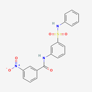 molecular formula C19H15N3O5S B4076271 N-[3-(anilinosulfonyl)phenyl]-3-nitrobenzamide 