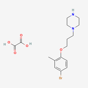 molecular formula C16H23BrN2O5 B4076275 1-[3-(4-bromo-2-methylphenoxy)propyl]piperazine oxalate 