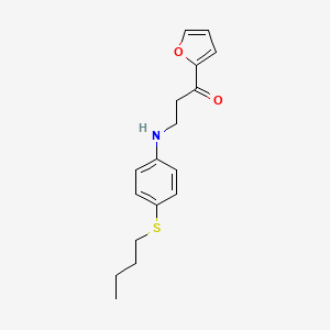 molecular formula C17H21NO2S B4076286 3-{[4-(butylthio)phenyl]amino}-1-(2-furyl)-1-propanone 