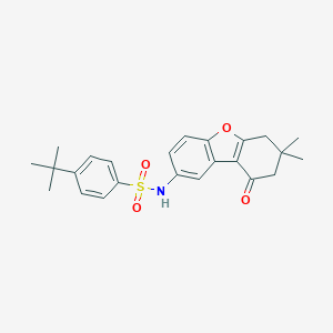 4-tert-butyl-N-(7,7-dimethyl-9-oxo-6,7,8,9-tetrahydrodibenzo[b,d]furan-2-yl)benzenesulfonamide