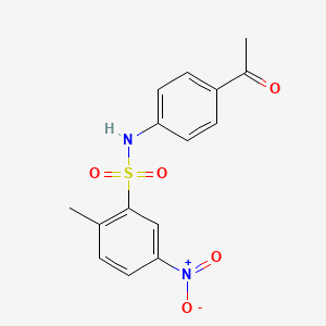 N-(4-acetylphenyl)-2-methyl-5-nitrobenzenesulfonamide