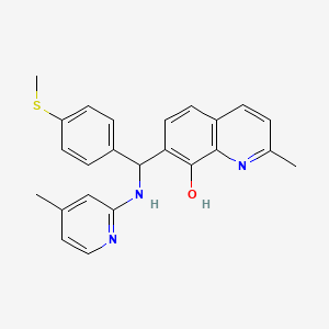 molecular formula C24H23N3OS B4076322 2-methyl-7-{[(4-methyl-2-pyridinyl)amino][4-(methylthio)phenyl]methyl}-8-quinolinol 