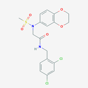 N~1~-(2,4-dichlorobenzyl)-N~2~-(2,3-dihydro-1,4-benzodioxin-6-yl)-N~2~-(methylsulfonyl)glycinamide