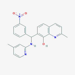 2-methyl-7-[[(4-methyl-2-pyridinyl)amino](3-nitrophenyl)methyl]-8-quinolinol