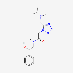 molecular formula C17H26N6O2 B4076340 N-(2-hydroxy-2-phenylethyl)-2-(5-{[isopropyl(methyl)amino]methyl}-1H-tetrazol-1-yl)-N-methylacetamide 