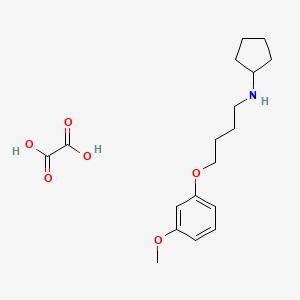 molecular formula C18H27NO6 B4076361 N-[4-(3-methoxyphenoxy)butyl]cyclopentanamine oxalate 