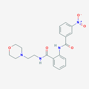 molecular formula C20H22N4O5 B4076370 N-[2-(4-morpholinyl)ethyl]-2-[(3-nitrobenzoyl)amino]benzamide 