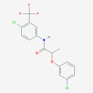 2-(3-chlorophenoxy)-N-[4-chloro-3-(trifluoromethyl)phenyl]propanamide