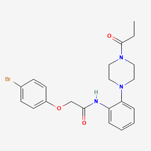 2-(4-bromophenoxy)-N-[2-(4-propionyl-1-piperazinyl)phenyl]acetamide