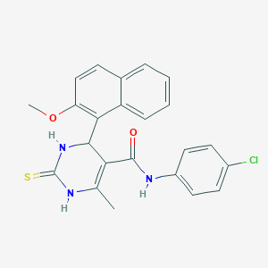 N-(4-chlorophenyl)-4-(2-methoxy-1-naphthyl)-6-methyl-2-thioxo-1,2,3,4-tetrahydro-5-pyrimidinecarboxamide