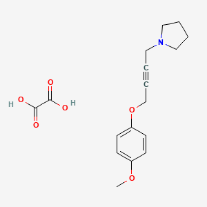 molecular formula C17H21NO6 B4076410 1-[4-(4-methoxyphenoxy)-2-butyn-1-yl]pyrrolidine oxalate 