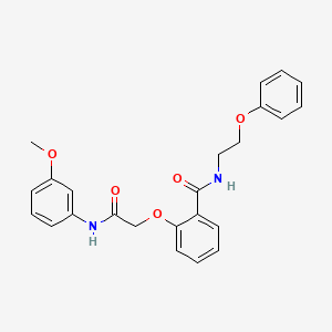 molecular formula C24H24N2O5 B4076418 2-{2-[(3-methoxyphenyl)amino]-2-oxoethoxy}-N-(2-phenoxyethyl)benzamide 