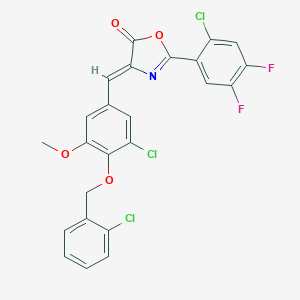 4-{3-chloro-4-[(2-chlorobenzyl)oxy]-5-methoxybenzylidene}-2-(2-chloro-4,5-difluorophenyl)-1,3-oxazol-5(4H)-one