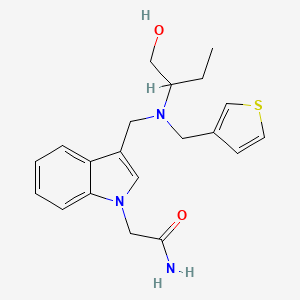 molecular formula C20H25N3O2S B4076430 2-(3-{[[1-(hydroxymethyl)propyl](3-thienylmethyl)amino]methyl}-1H-indol-1-yl)acetamide 