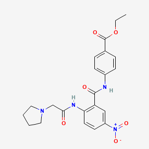 ethyl 4-({5-nitro-2-[(1-pyrrolidinylacetyl)amino]benzoyl}amino)benzoate