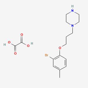 molecular formula C16H23BrN2O5 B4076454 1-[3-(2-bromo-4-methylphenoxy)propyl]piperazine oxalate 