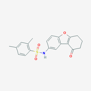 molecular formula C20H19NO4S B407647 2,4-dimethyl-N-(9-oxo-6,7,8,9-tetrahydrodibenzo[b,d]furan-2-yl)benzenesulfonamide 