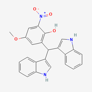 2-(di-1H-indol-3-ylmethyl)-4-methoxy-6-nitrophenol