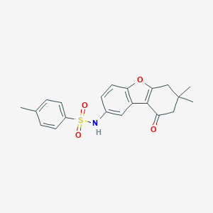 molecular formula C21H21NO4S B407651 N-(7,7-dimethyl-9-oxo-6,7,8,9-tetrahydrodibenzo[b,d]furan-2-yl)-4-methylbenzenesulfonamide 