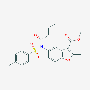 Methyl 5-{butyryl[(4-methylphenyl)sulfonyl]amino}-2-methyl-1-benzofuran-3-carboxylate