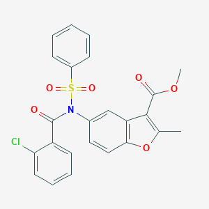 Methyl 5-[(2-chlorobenzoyl)(phenylsulfonyl)amino]-2-methyl-1-benzofuran-3-carboxylate