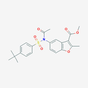 Methyl 5-{acetyl[(4-tert-butylphenyl)sulfonyl]amino}-2-methyl-1-benzofuran-3-carboxylate