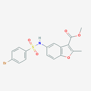 Methyl 5-{[(4-bromophenyl)sulfonyl]amino}-2-methyl-1-benzofuran-3-carboxylate