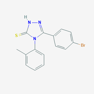 molecular formula C15H12BrN3S B407689 5-(4-bromophenyl)-4-(2-methylphenyl)-4H-1,2,4-triazole-3-thiol CAS No. 328556-68-9
