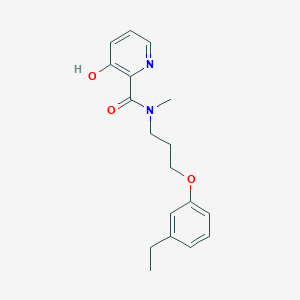 molecular formula C18H22N2O3 B4076897 N-[3-(3-ethylphenoxy)propyl]-3-hydroxy-N-methylpyridine-2-carboxamide 