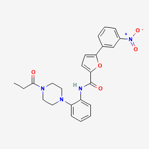 5-(3-nitrophenyl)-N-[2-(4-propionyl-1-piperazinyl)phenyl]-2-furamide