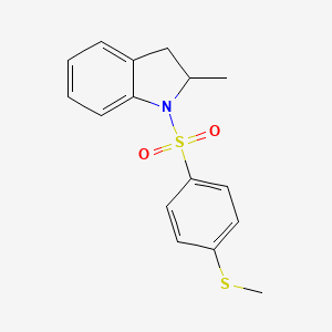 2-methyl-1-{[4-(methylthio)phenyl]sulfonyl}indoline