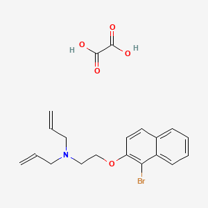 molecular formula C20H22BrNO5 B4076929 N-[2-(1-bromonaphthalen-2-yl)oxyethyl]-N-prop-2-enylprop-2-en-1-amine;oxalic acid 