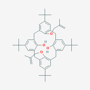 molecular formula C52H68O4 B407695 5,11,17,23-Tetratert-butyl-26,28-bis[(2-methyl-2-propenyl)oxy]pentacyclo[19.3.1.1~3,7~.1~9,13~.1~15,19~]octacosa-1(25),3(28),4,6,9(27),10,12,15(26),16,18,21,23-dodecaene-25,27-diol 