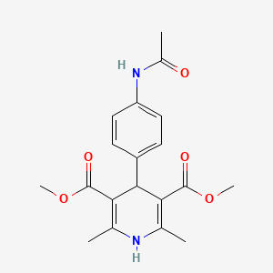 molecular formula C19H22N2O5 B4076956 dimethyl 4-[4-(acetylamino)phenyl]-2,6-dimethyl-1,4-dihydro-3,5-pyridinedicarboxylate CAS No. 121497-07-2