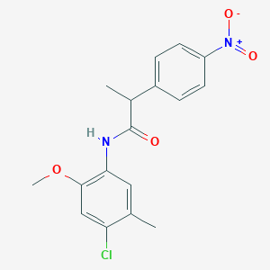 N-(4-chloro-2-methoxy-5-methylphenyl)-2-(4-nitrophenyl)propanamide