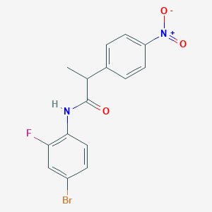 N-(4-bromo-2-fluorophenyl)-2-(4-nitrophenyl)propanamide