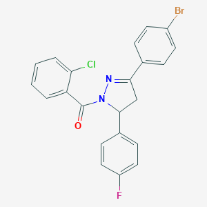 3-(4-bromophenyl)-1-(2-chlorobenzoyl)-5-(4-fluorophenyl)-4,5-dihydro-1H-pyrazole