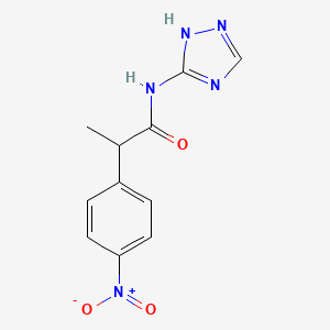 2-(4-nitrophenyl)-N-4H-1,2,4-triazol-3-ylpropanamide