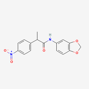 N-1,3-benzodioxol-5-yl-2-(4-nitrophenyl)propanamide