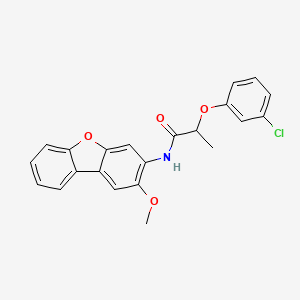 2-(3-chlorophenoxy)-N-(2-methoxydibenzo[b,d]furan-3-yl)propanamide