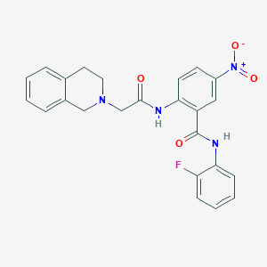 2-[(3,4-dihydro-2(1H)-isoquinolinylacetyl)amino]-N-(2-fluorophenyl)-5-nitrobenzamide