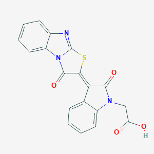 [(3Z)-2-oxo-3-(3-oxo[1,3]thiazolo[3,2-a]benzimidazol-2(3H)-ylidene)-2,3-dihydro-1H-indol-1-yl]acetic acid