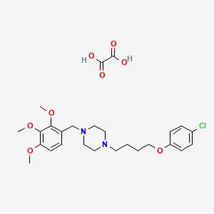 molecular formula C26H35ClN2O8 B4077071 1-[4-(4-chlorophenoxy)butyl]-4-(2,3,4-trimethoxybenzyl)piperazine oxalate 